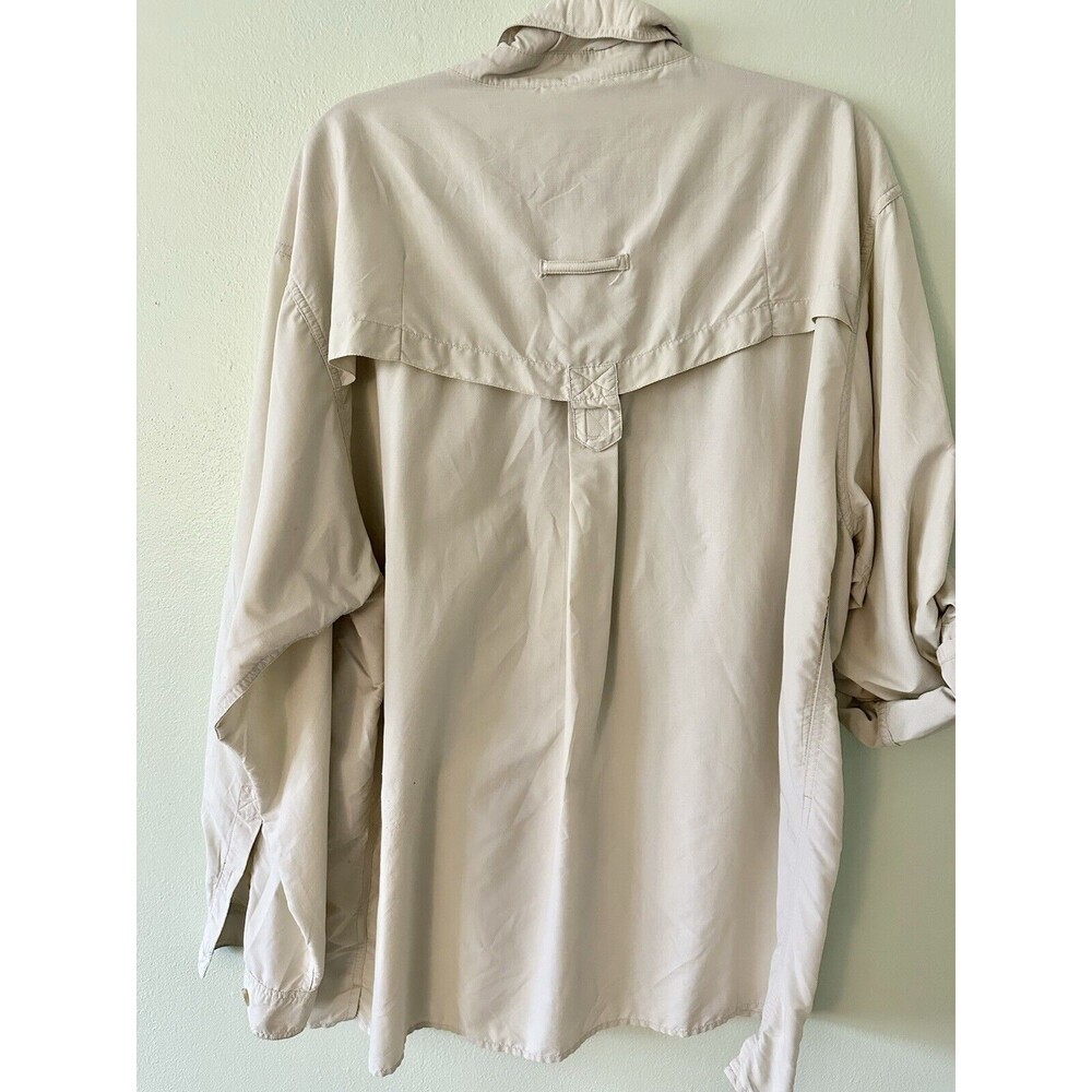 ExOfficio Shirt Mens XXL Beige Tan Brown Nylon Vented Mesh‎ Hiking Outdoors - Picture 13 of 16